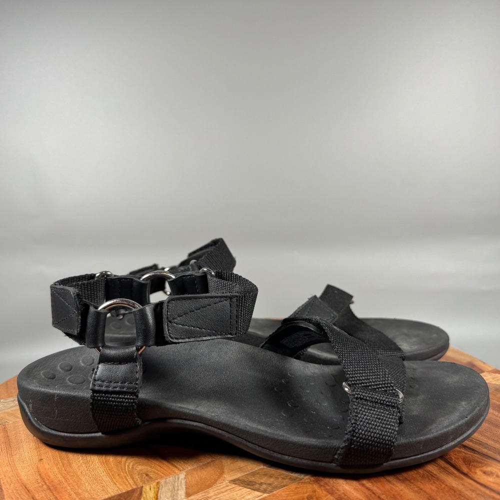 Vionic Candace Black‎ Strappy Orthotic Sport Sandals Womens 7.5 TVW5368-1